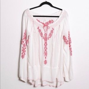 Free People Rolling Stones Embroidered Peasant